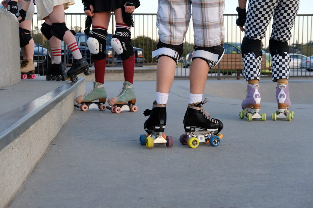 Quad skates at the Santa Cruz Roller's meetup in Scotts Valley